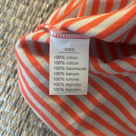 Lacoste striped 3/4 length sleeve tee size 36/xs - Picture 6 of 7